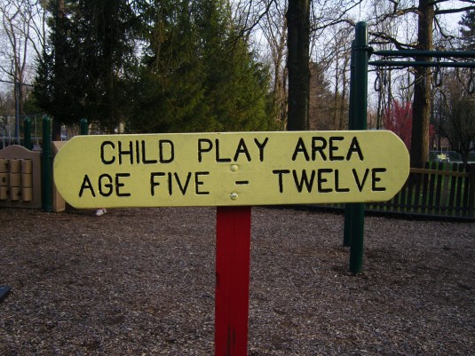 Playground sign